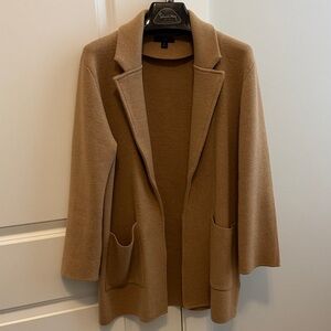 J. Crew Camel Knit Blazer Coatigan